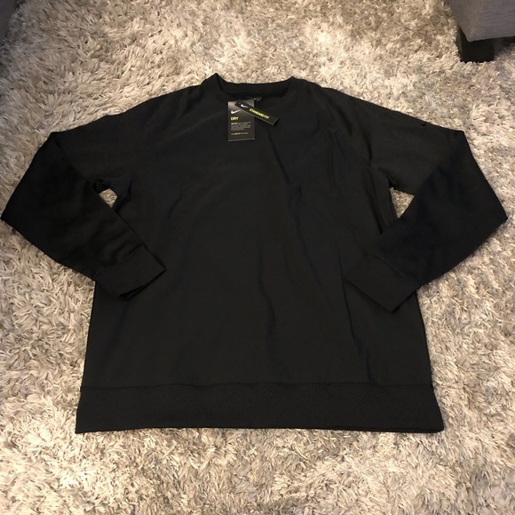 Nike Dry Men’s Black Long Sleeve Golf Shirt Size Large